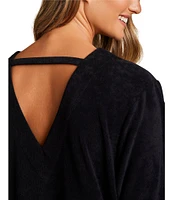 Barefoot Dreams Cozy Terry Double V-Neck Caftan