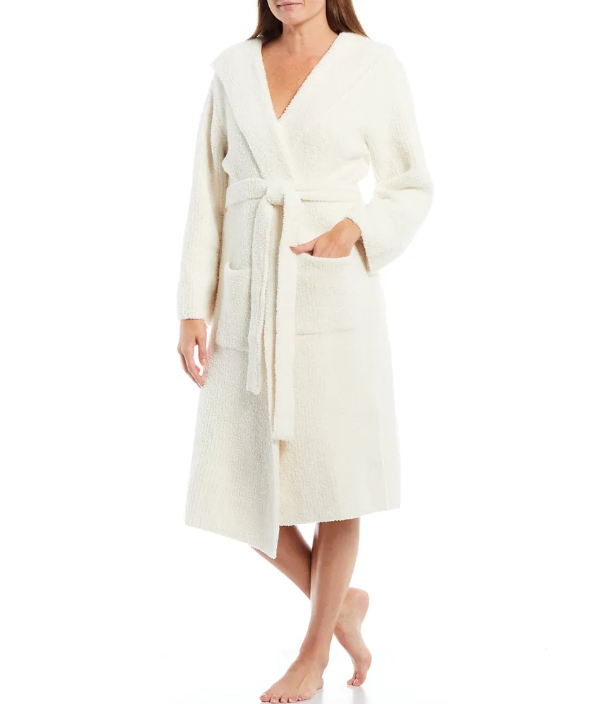 Barefoot Dreams Cozychic Solid Ribbed Hooded Lounge Cozy Robe