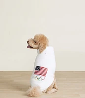 Barefoot Dreams CozyChic® Team USA Flag Olympic Ring Pet Sweater