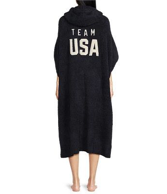 Barefoot Dreams Cozychic® Unisex Team USA Ribbed Cozy®Poncho