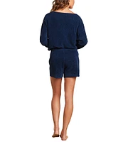 Barefoot Dreams CozyChic Ultra Lite® Boatneck Pullover and Short Lounge Set