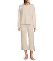 Barefoot Dreams CozyChic Ultra Lite Scallop Cropped Lounge Pant