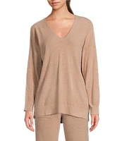 Barefoot Dreams CozyChic Ultra Lite® V Neck Hi-Low Coordinating Pullover