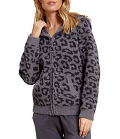 Barefoot Dreams CozyChic Wild Zip Kangaroo Pocket Hoodie