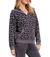 Barefoot Dreams CozyChic Wild Zip Kangaroo Pocket Hoodie