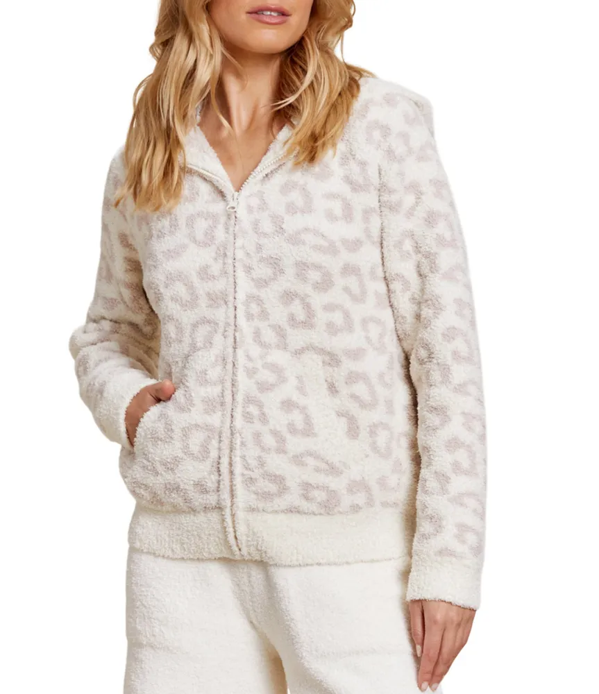 Barefoot Dreams CozyChic Wild Zip Kangaroo Pocket Hoodie