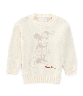 Barefoot Dreams Little Girls 2-5 CozyChic® Minnie Mouse Long Sleeve Pullover Sweater