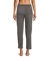 Barefoot Dreams Malibu Collection® Brushed Fleece Side Pocket Drawstring Waist Sweater Mix Coordinating Tapered Crop Pant