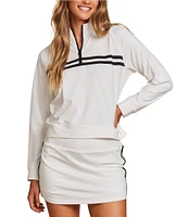 Barefoot Dreams Malibu Collection® Butterchic Half Zip Pullover With Stripes