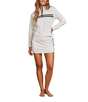 Barefoot Dreams Malibu Collection® Butterchic Half Zip Pullover With Stripes