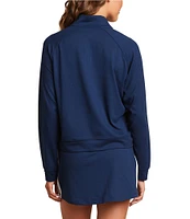 Barefoot Dreams Malibu Collection® Butterchic Half Zip Pullover With Stripes