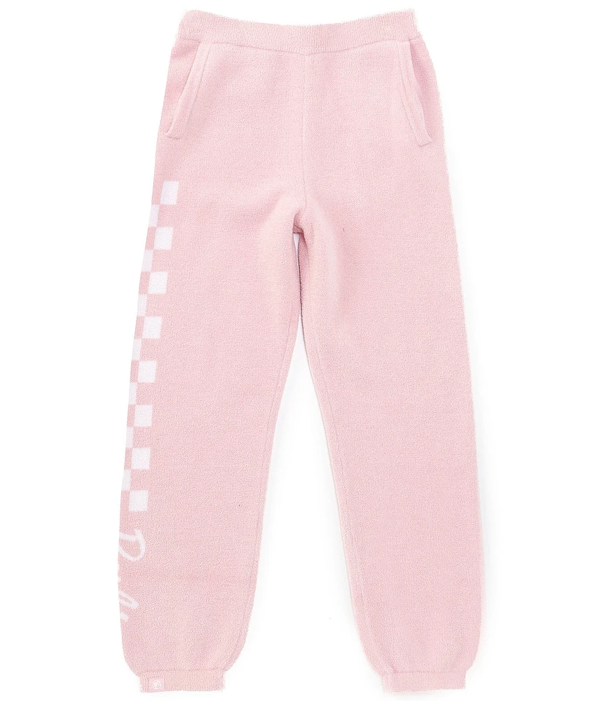 Barefoot Dreams x Barbie™ Little/Big Girls 6-16 CozyChic® Checkered Jogger Pants