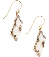 Barse Bronze and Genuine Stones Drop Earrings