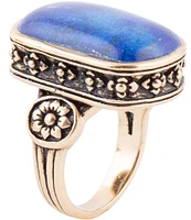 Barse Bronze and Genuine Lapis Stone Statement Ring