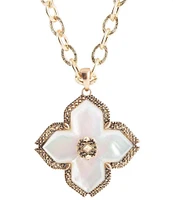 Barse Genuine Stone Long Pendant Necklace