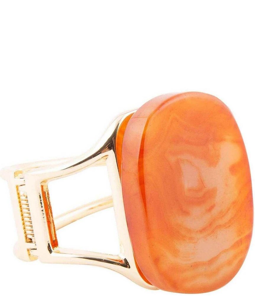 Barse Genuine Carnelian Slab Statement Cuff Bracelet