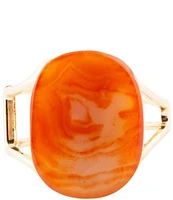 Barse Genuine Carnelian Slab Statement Cuff Bracelet