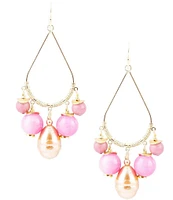 Barse Genuine Stone Chandelier Earrings