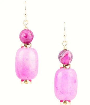 Barse Genuine Stone Drop Earrings