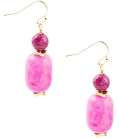 Barse Genuine Stone Drop Earrings