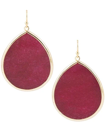 Barse Genuine Stone Statement Drop Earrings