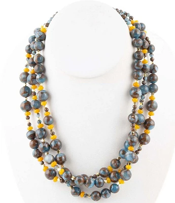 Barse Genuine Stone Multi Strand Beaded Necklace
