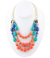 Barse Genuine Stone Statement Necklace