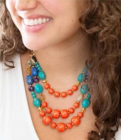 Barse Genuine Stone Statement Necklace