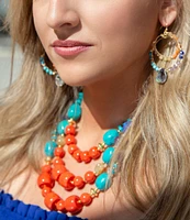 Barse Genuine Stone Statement Necklace