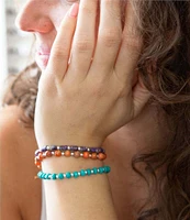 Barse Genuine Magnesite Jasper Stretch Bracelet Set