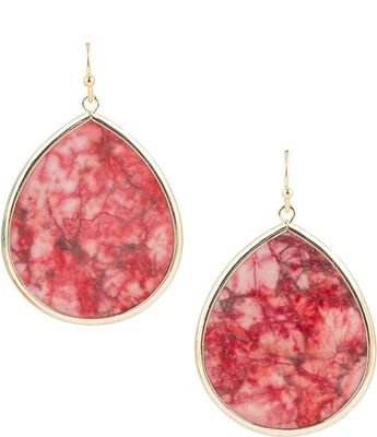 Barse Howlite Statement Drop Earrings