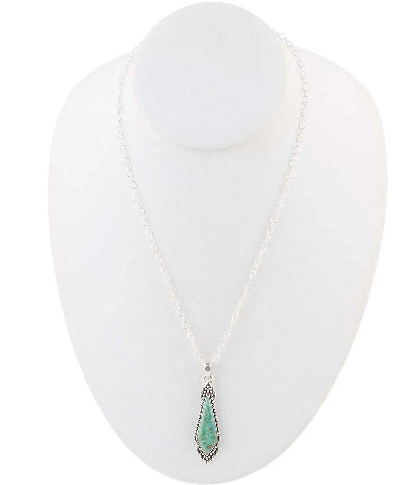 Barse Sterling Silver Turquoise Pendant Necklace