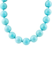 Barse Turquoise Magnesite Round Bead Collar Necklace