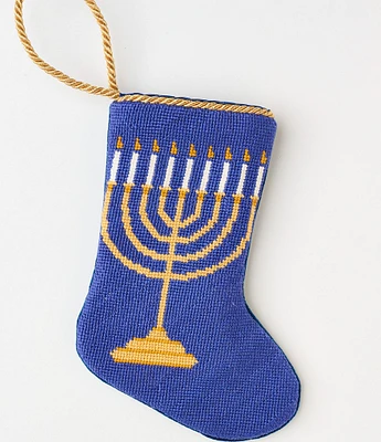 Bauble Stockings Light The Menorah Needlepoint Stocking