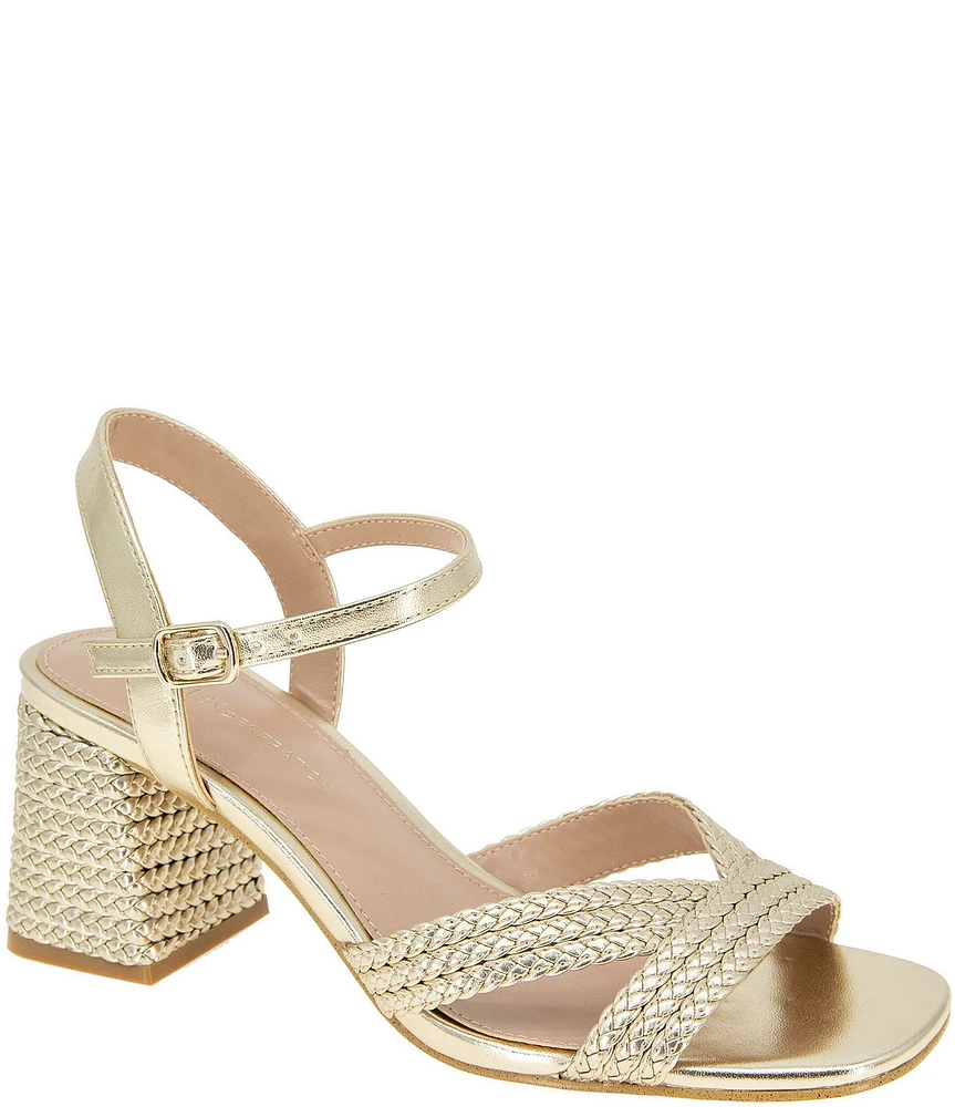 BCBGeneration Dahlia Woven Metallic Dress Sandals