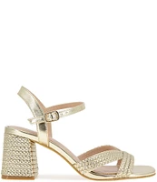 BCBGeneration Dahlia Woven Metallic Dress Sandals