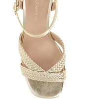 BCBGeneration Dahlia Woven Metallic Dress Sandals