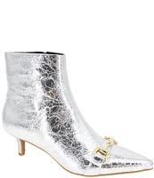 BCBGeneration Darmena Crinkle Metallic Booties