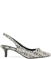 BCBGeneration Donna Boucle Rhinestone Bow Sling Pumps