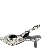 BCBGeneration Donna Boucle Rhinestone Bow Sling Pumps