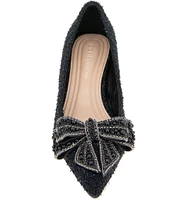 BCBGeneration Dovi Boucle Beaded Bow Kitten Heel Pumps