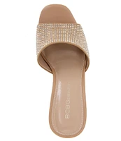 BCBGeneration Giani Rhinestone Embellished Wedge Slide Sandals