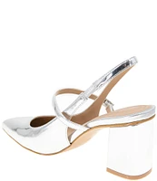 BCBGeneration Gillian Mirror Metallic Patent Mary Jane Slingback Pumps