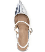 BCBGeneration Gillian Mirror Metallic Patent Mary Jane Slingback Pumps