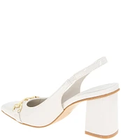 BCBGeneration Glastin Patent Bit Buckle Slingback Pumps