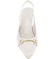 BCBGeneration Glastin Patent Bit Buckle Slingback Pumps