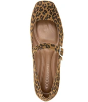 BCBGeneration Harpin Leopard Print Mary Jane Flats