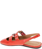 BCBGeneration Hendo Moto Buckled Ballet Slingback Flats