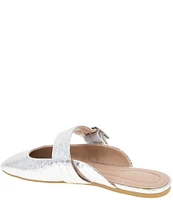 BCBGeneration Hope Metallic Buckled Ballet Mules