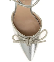 BCBGeneration Ildy Metallic Rhinestone Embellished Bow Pumps